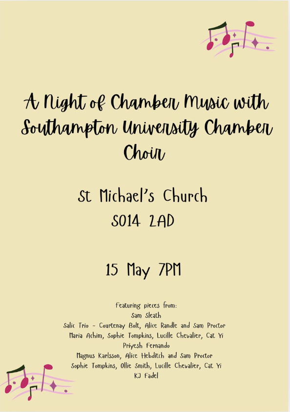 A Night of Chamber Music with Southampton University Chamber Choir